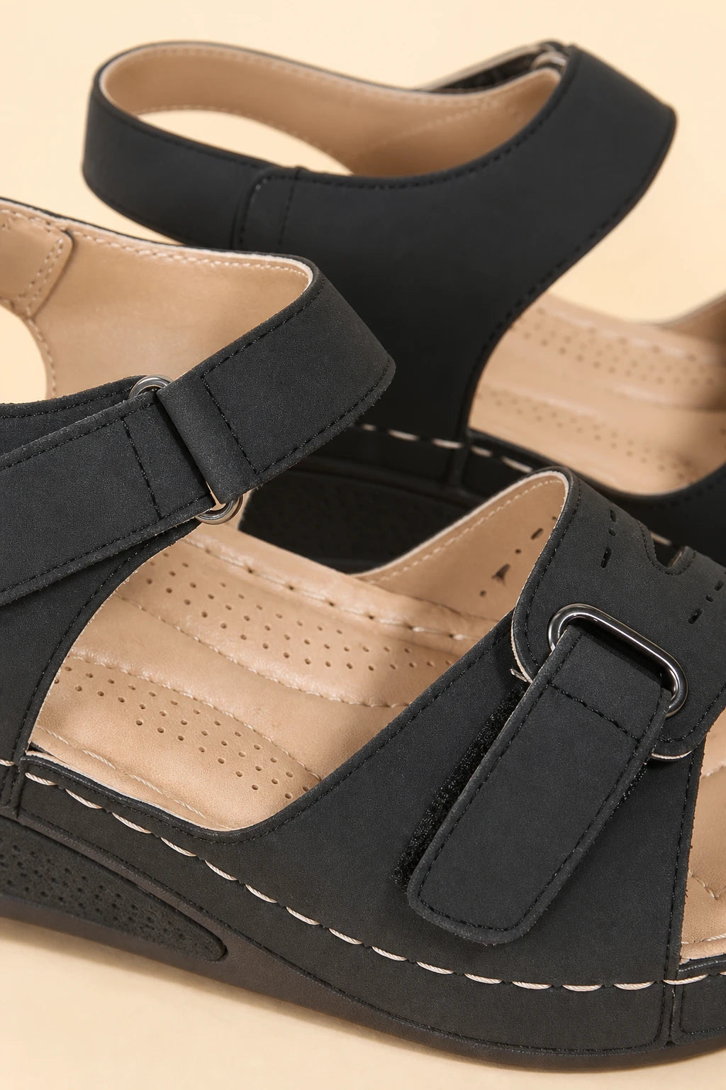 Sandalias Mujer Cuña Punta Abierta