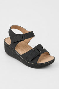 Sandalias Mujer Cuña Punta Abierta