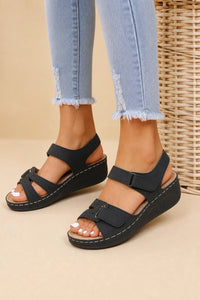 Sandalias Mujer Cuña Punta Abierta
