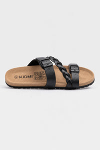 Sandalias Mujer Negras De Corcho Con Hebillas