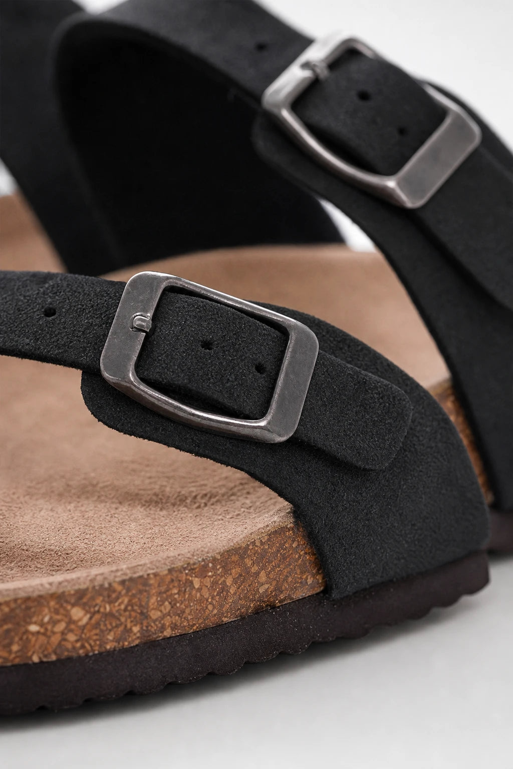 Sandalias Para Caminar Mujer De Corcho De Ante