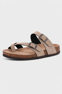 Sandalias Plataforma Elegantes De Gamuza Con Plantilla