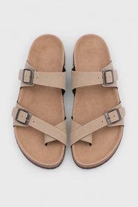 Sandalias Plataforma Elegantes De Gamuza Con Plantilla