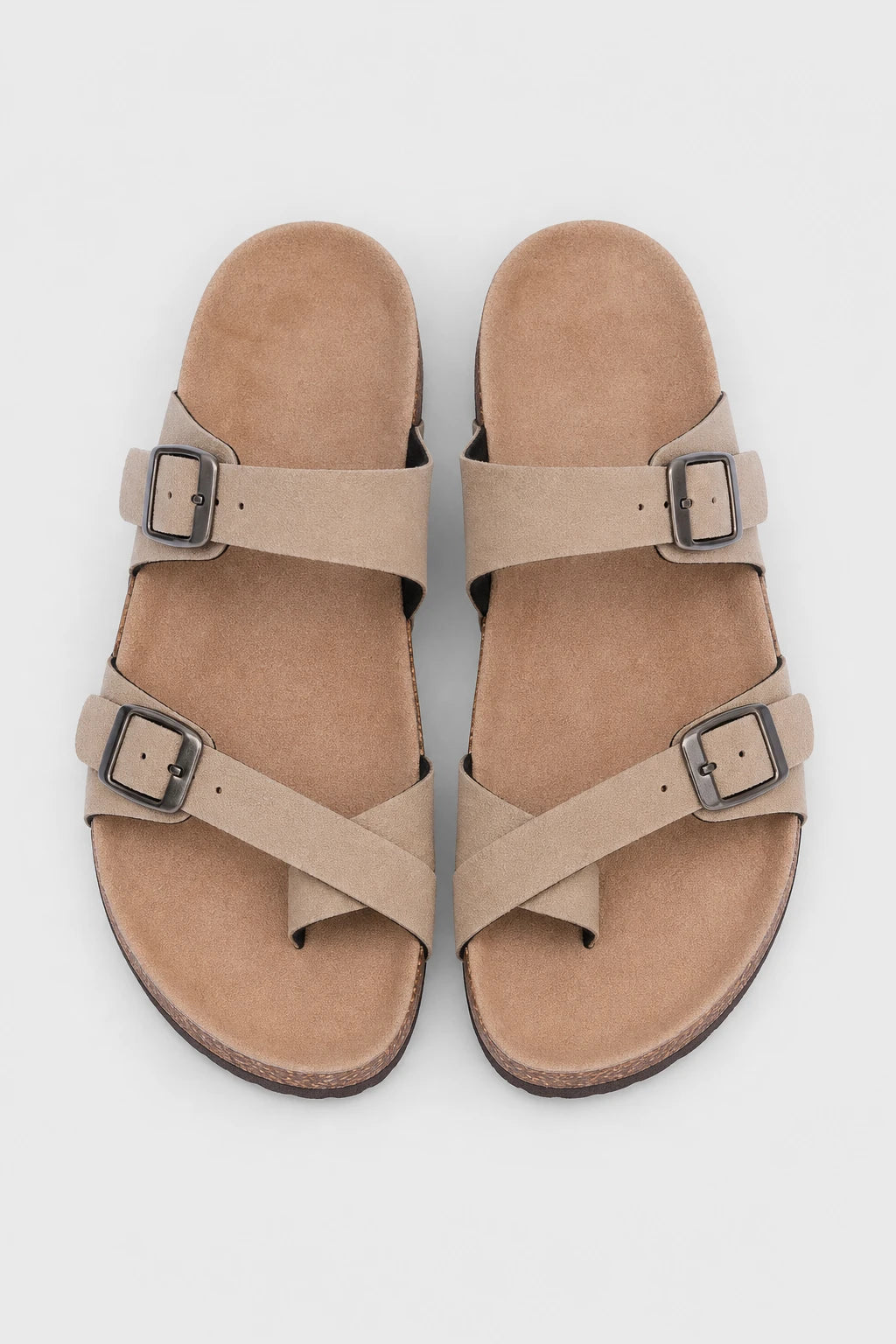 Sandalias Plataforma Elegantes De Gamuza Con Plantilla