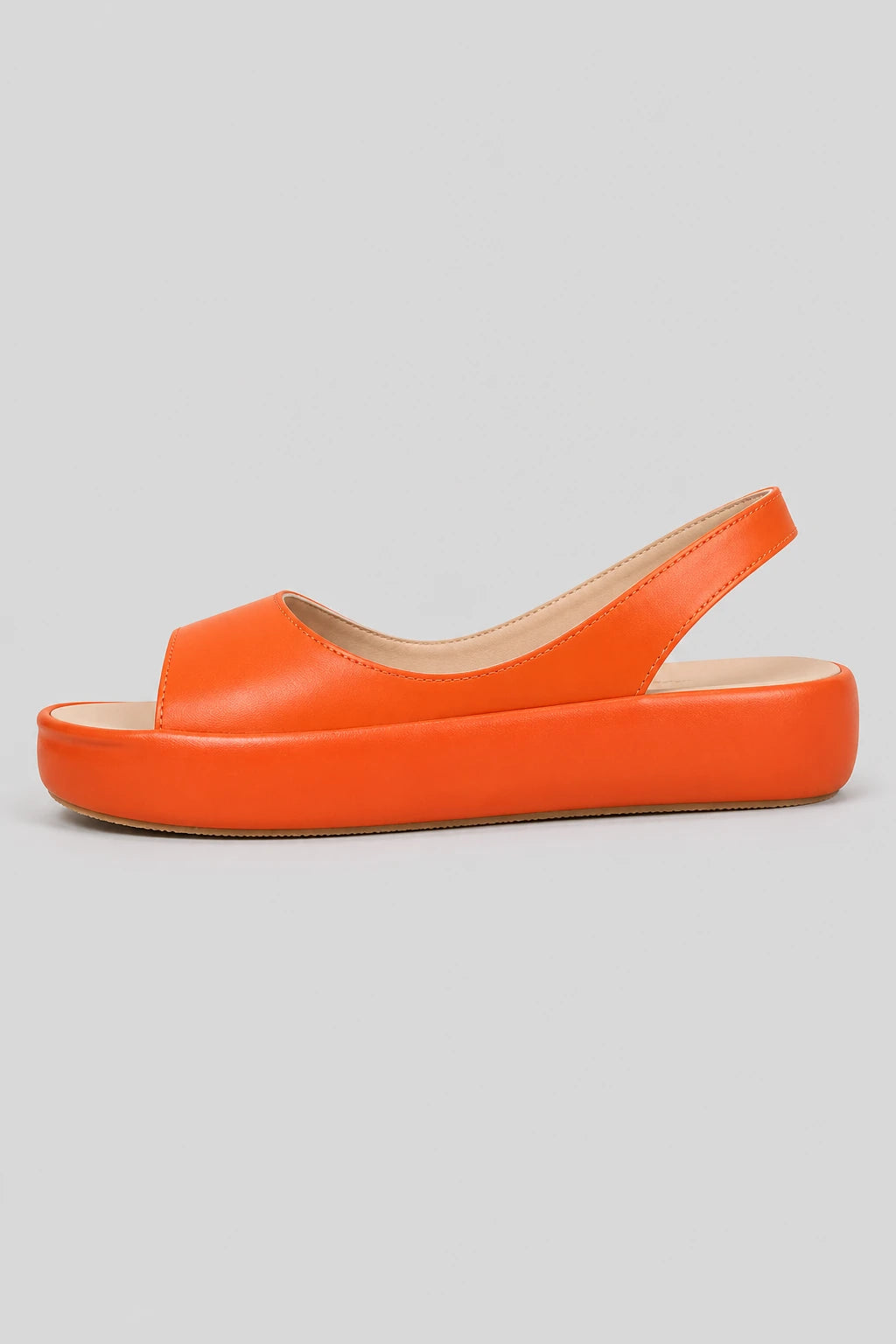 Sandalias Poliuretano Plataforma Naranja
