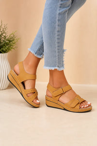 Sandalias Sintético De Cuña Punta Abierta