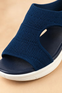 Sandalias Tacón Cómodas De Malla Tejida Con Cuña