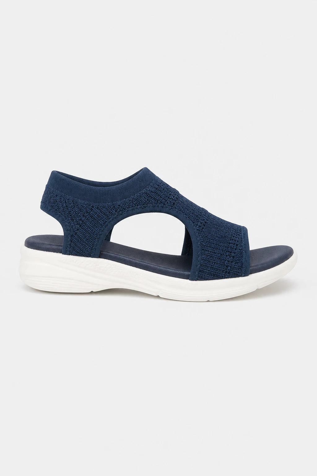 Sandalias Tacón Cómodas De Malla Tejida Con Cuña