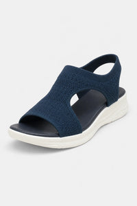 Sandalias Tacón Cómodas De Malla Tejida Con Cuña