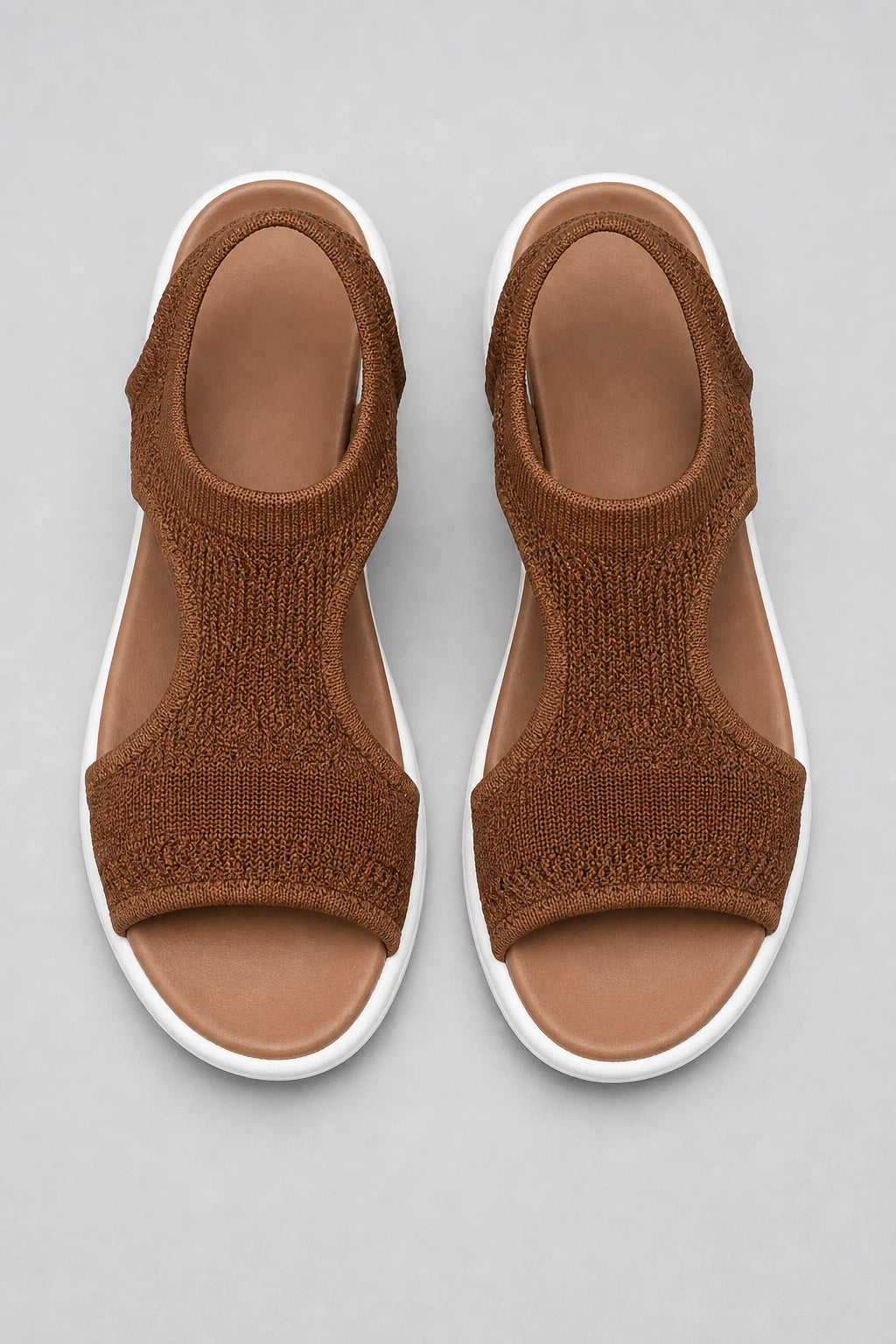 Sandalias Tejido De Punto De Cuña