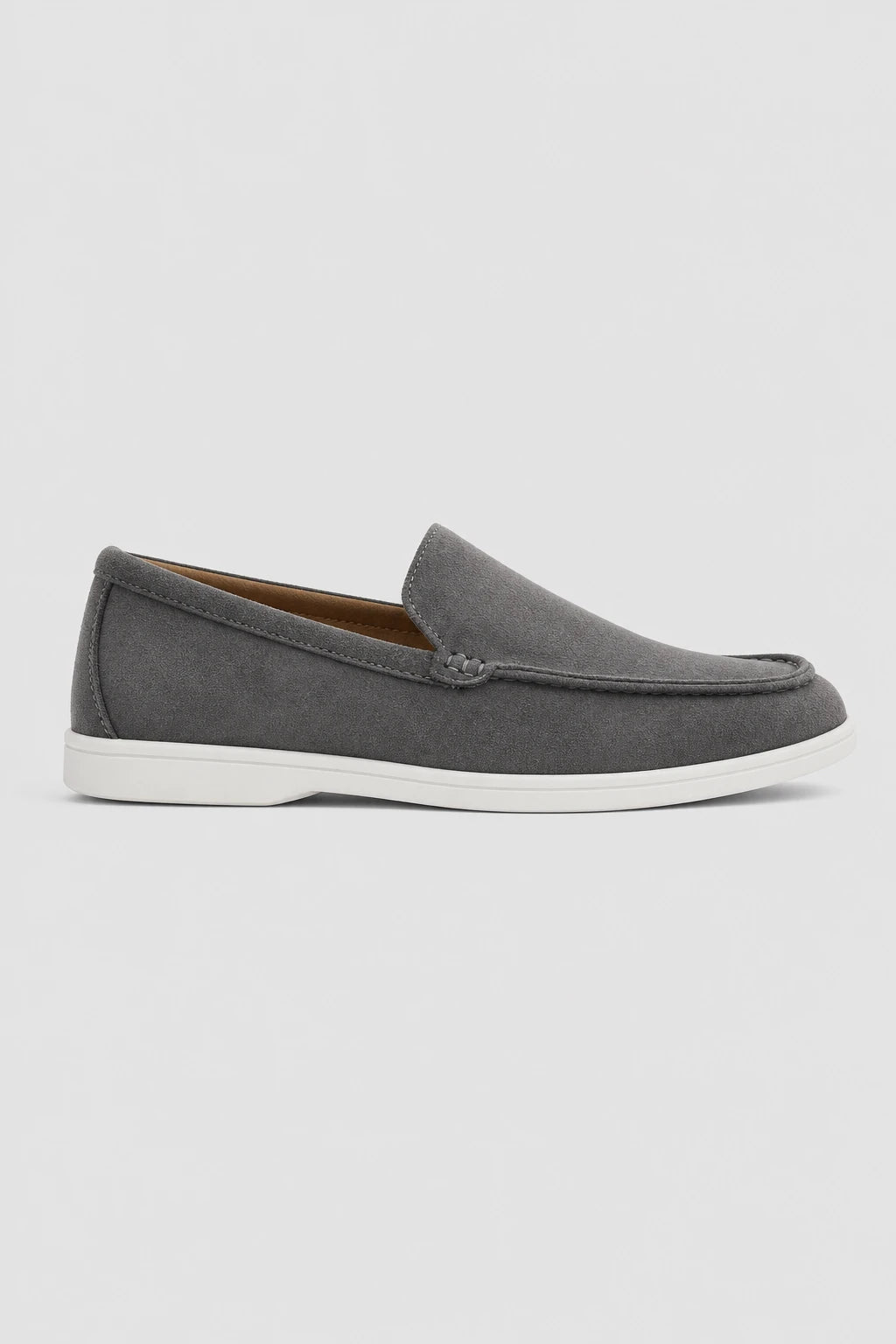 Zapato Mocasines Hombre Gamuza Sintética Sin Cordones