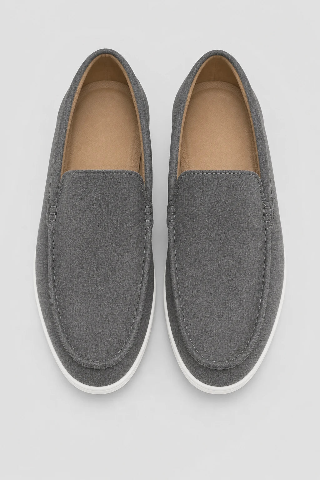 Zapato Mocasines Hombre Gamuza Sintética Sin Cordones