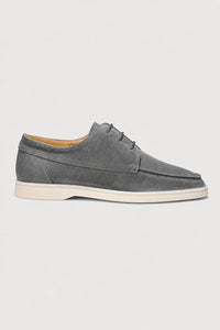 Zapatos De Vestir Hombre Modernos Gris Con Cordones