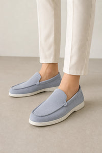 Zapatos Mocasines Hombres Gamuza Sin Cordones