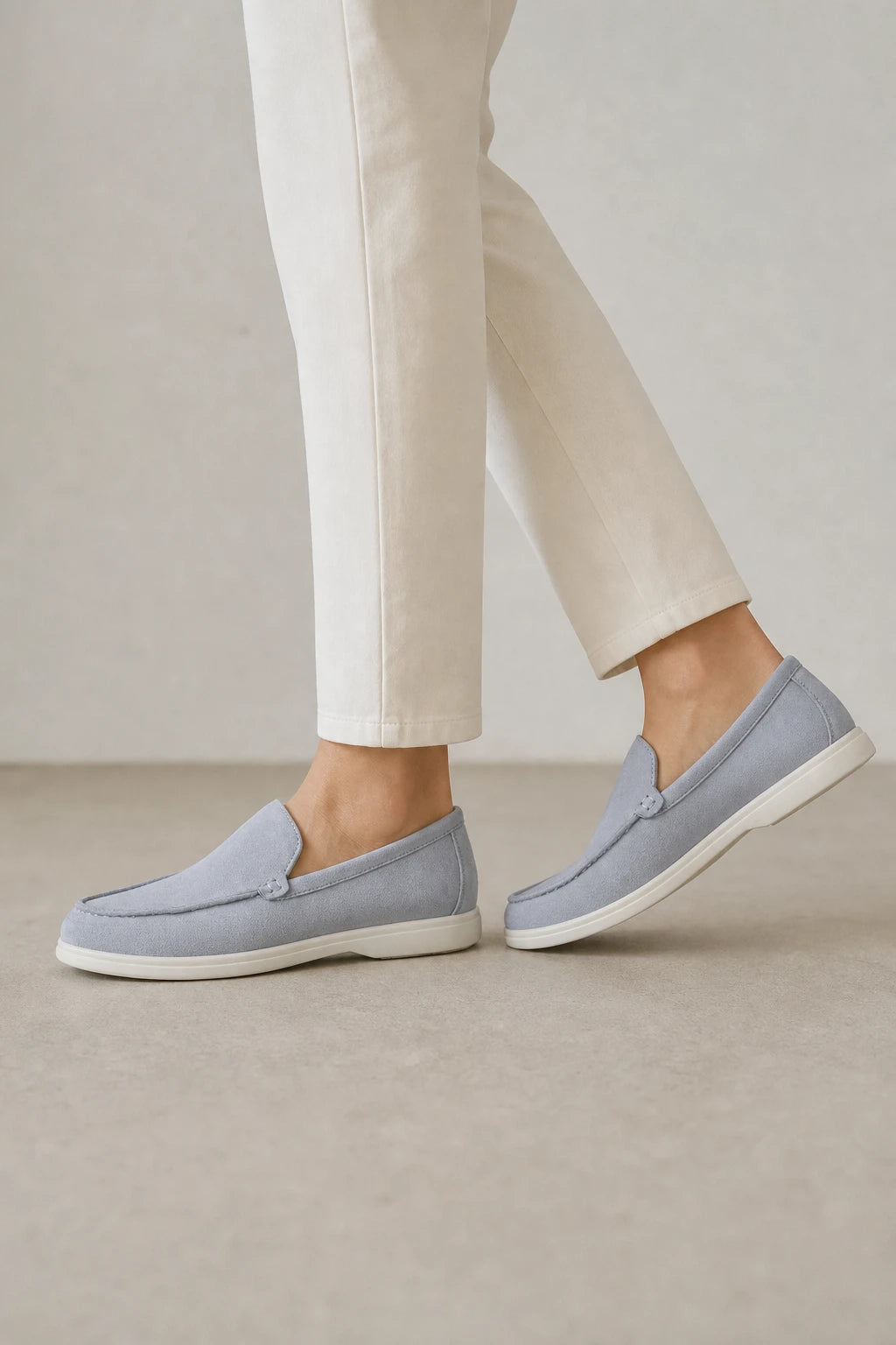 Zapatos Mocasines Hombres Gamuza Sin Cordones