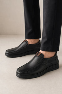 Zapatos Vestir Hombre De Cuero Sin Cordones