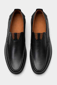 Zapatos Vestir Hombre De Cuero Sin Cordones