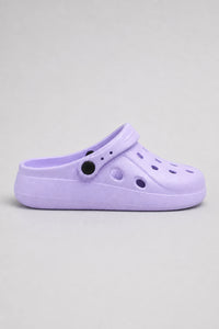Zuecos Con Plataforma Lila De EVA
