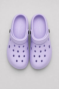 Zuecos Con Plataforma Lila De EVA
