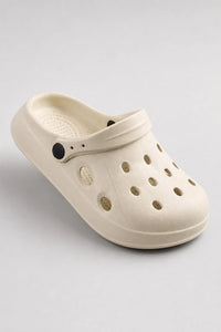Zuecos Con Tacón De EVA Beige