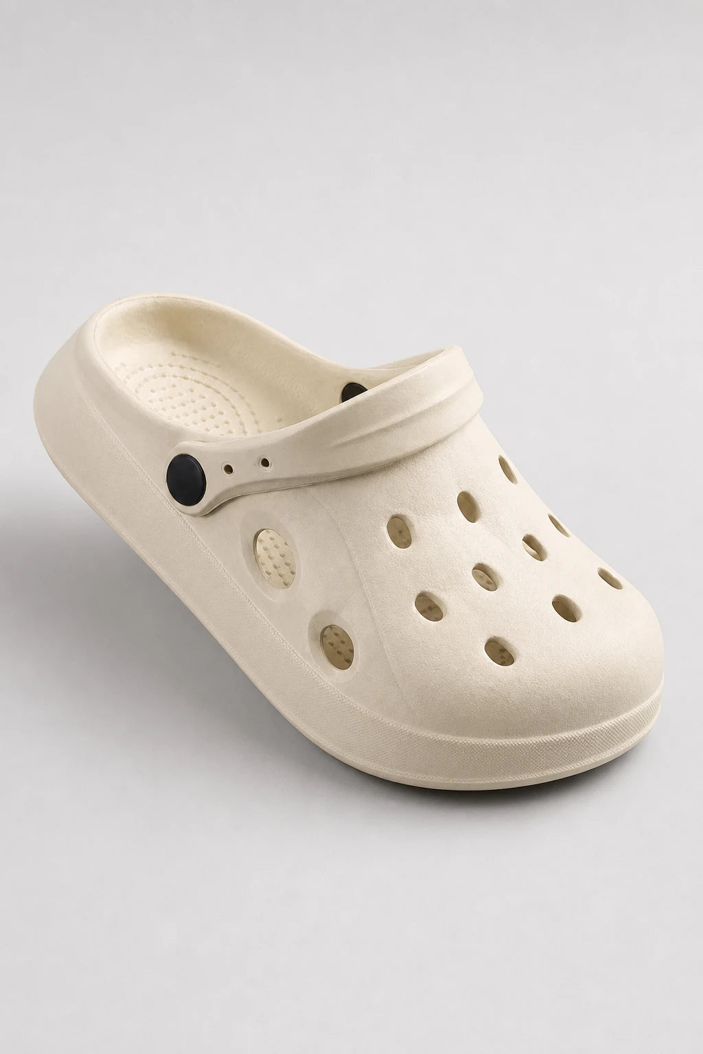 Zuecos Con Tacón De EVA Beige