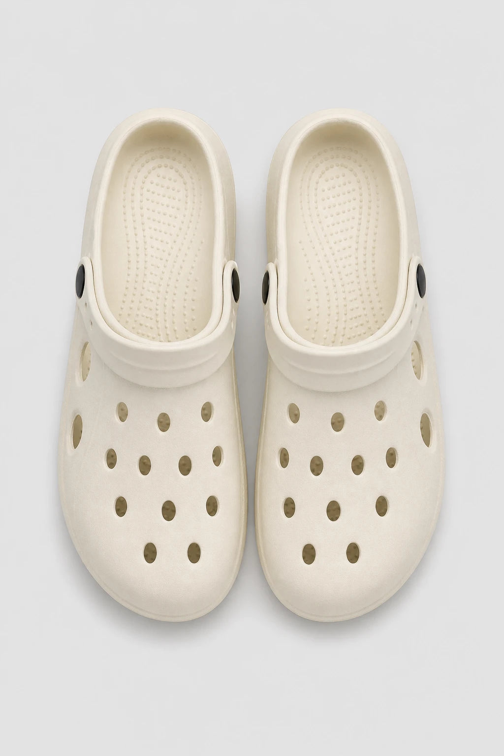 Zuecos Con Tacón De EVA Beige