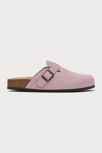Zuecos De Ante Con Plantilla De Corcho