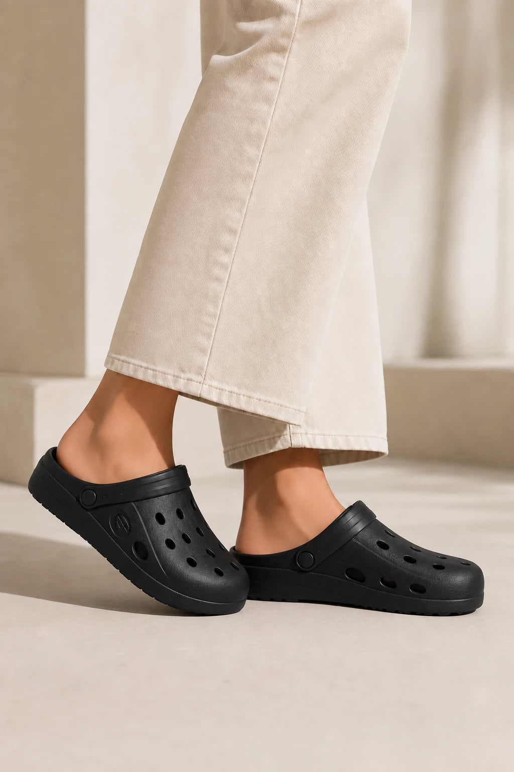 Zuecos Negros Mujer Negro